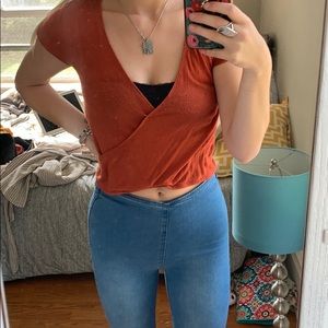 Wrap crop top